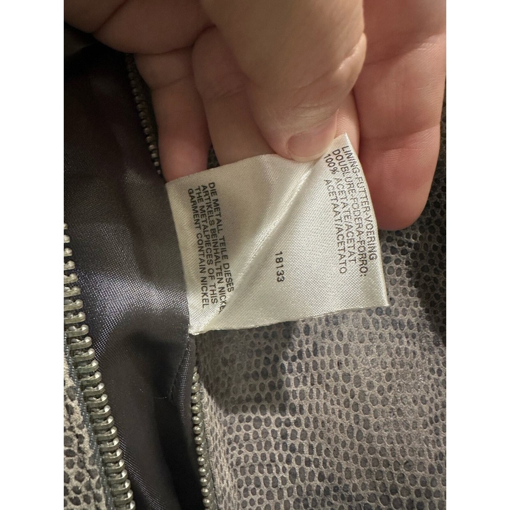 APART Womens Leather Vest‎ Size GB 16 Grey Brown Snakeskin Full Zip - Picture 7 of 7